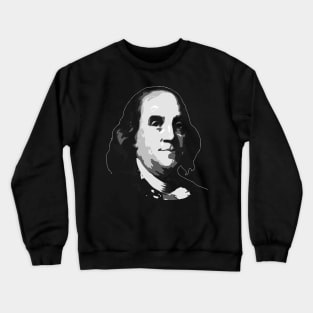 Benjamin Franklin Black and White Crewneck Sweatshirt